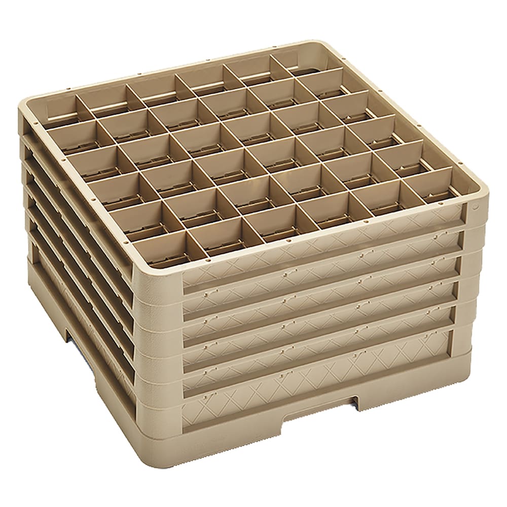 Vollrath CR7CCCCC Traex® Full Size Glass Rack w/ (36) Compartments - (5) Extenders, Beige