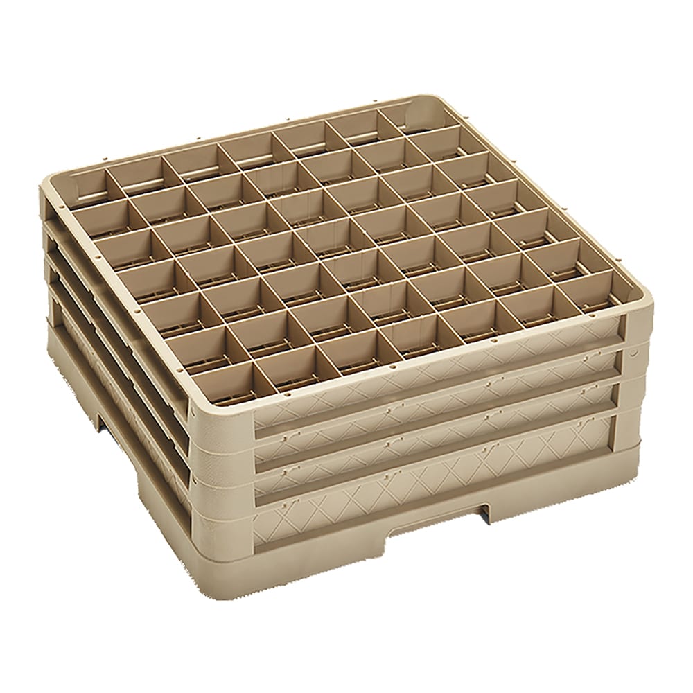 Vollrath CR9EEE Traex® Full Size Glass Rack w/ (49) Compartments - (3) Extenders, Beige