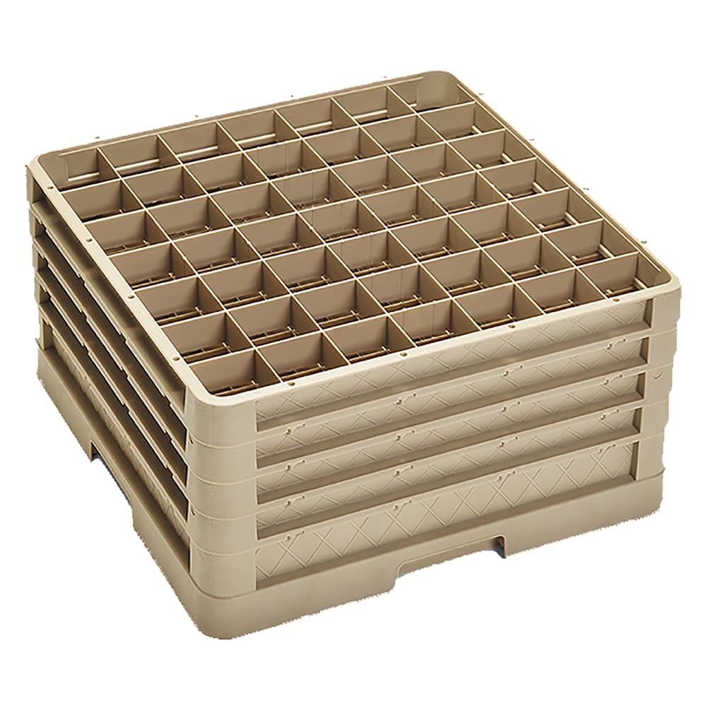 Vollrath CR9EEEE Traex® Full Size Glass Rack w/ (49) Compartments - (4) Extenders, Beige