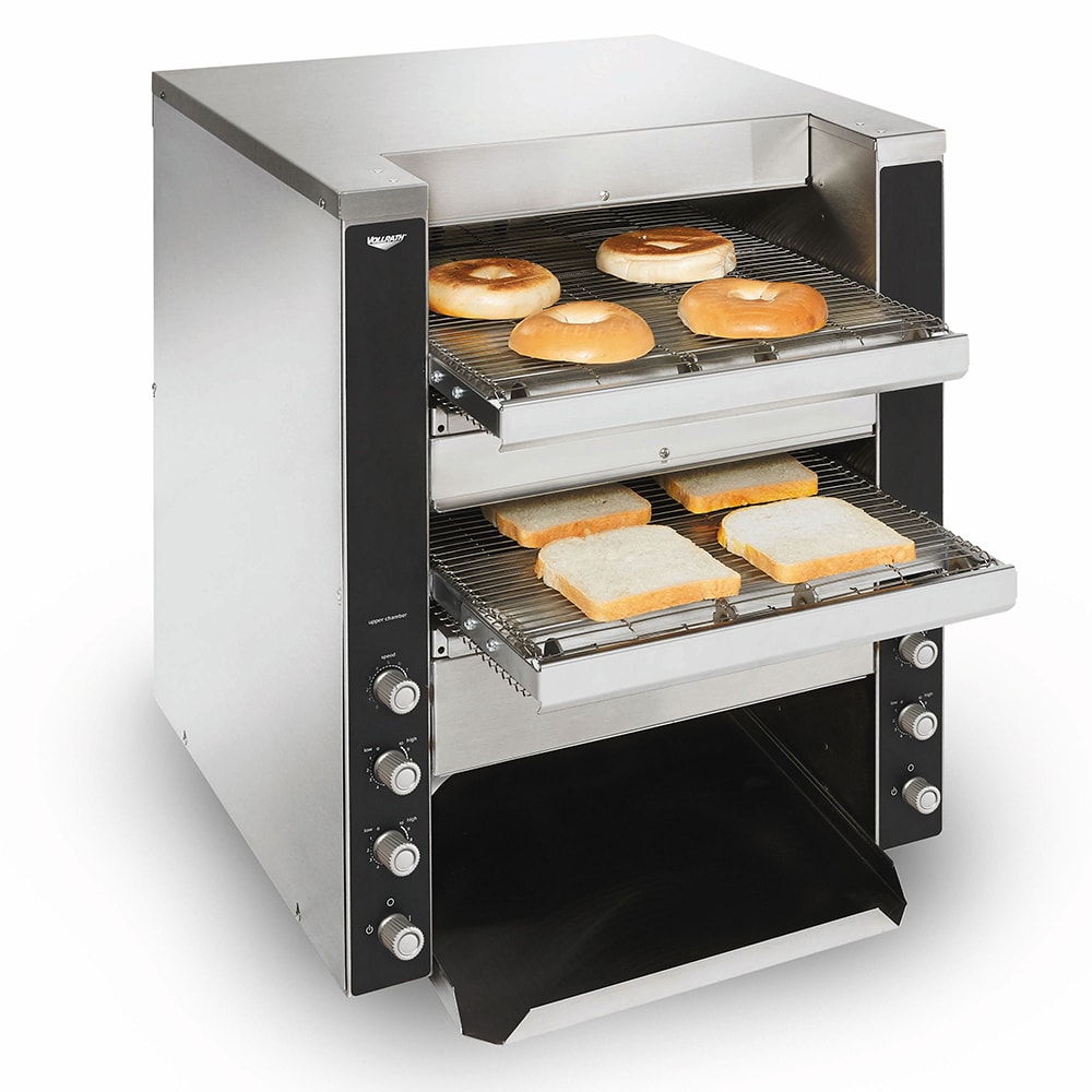 Vollrath CT4-208DUAL Conveyor Toaster - 1100 Slices/hr w/ 1 1/2" - 3" Product Opening, 208v/1ph