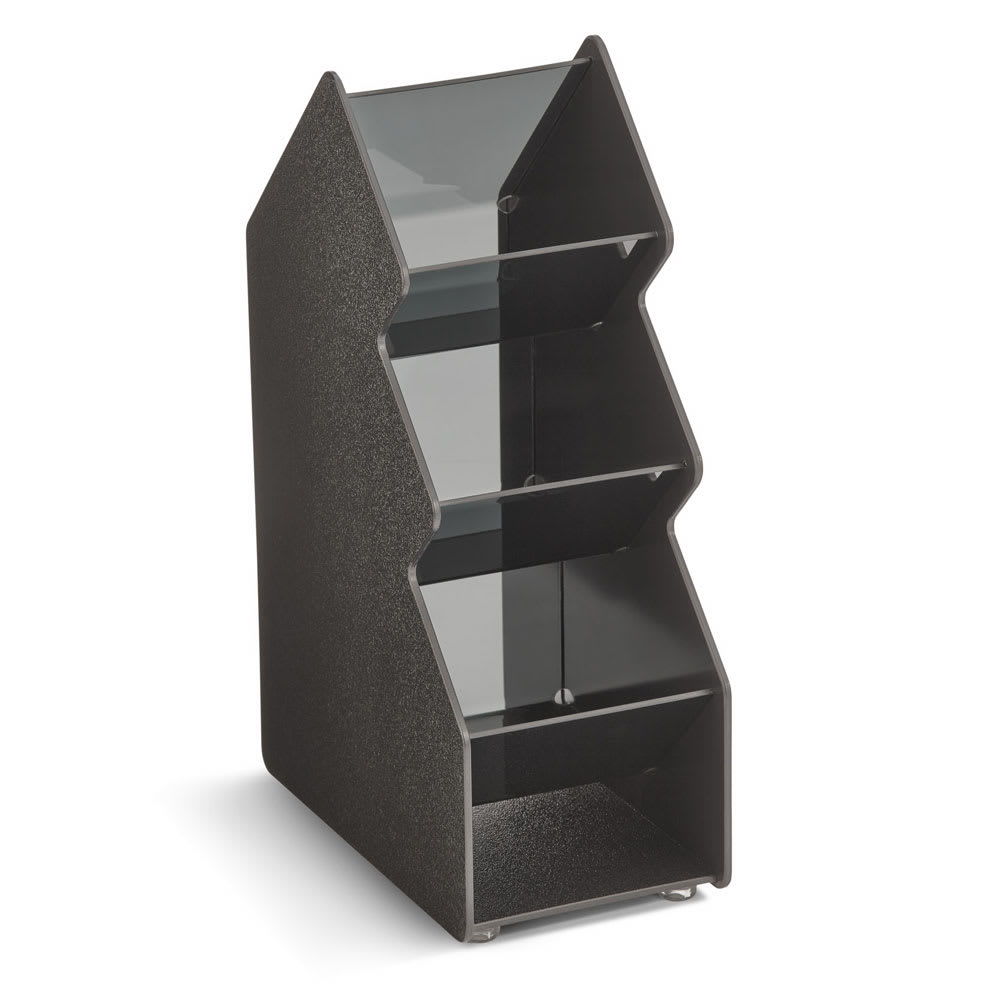 Vollrath CTC-3V Condiment Organizer w/ (3) Bins - Black
