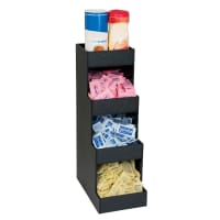 Vollrath CTC-3V Condiment Organizer w/ (3) Bins - Black thumbnail 3