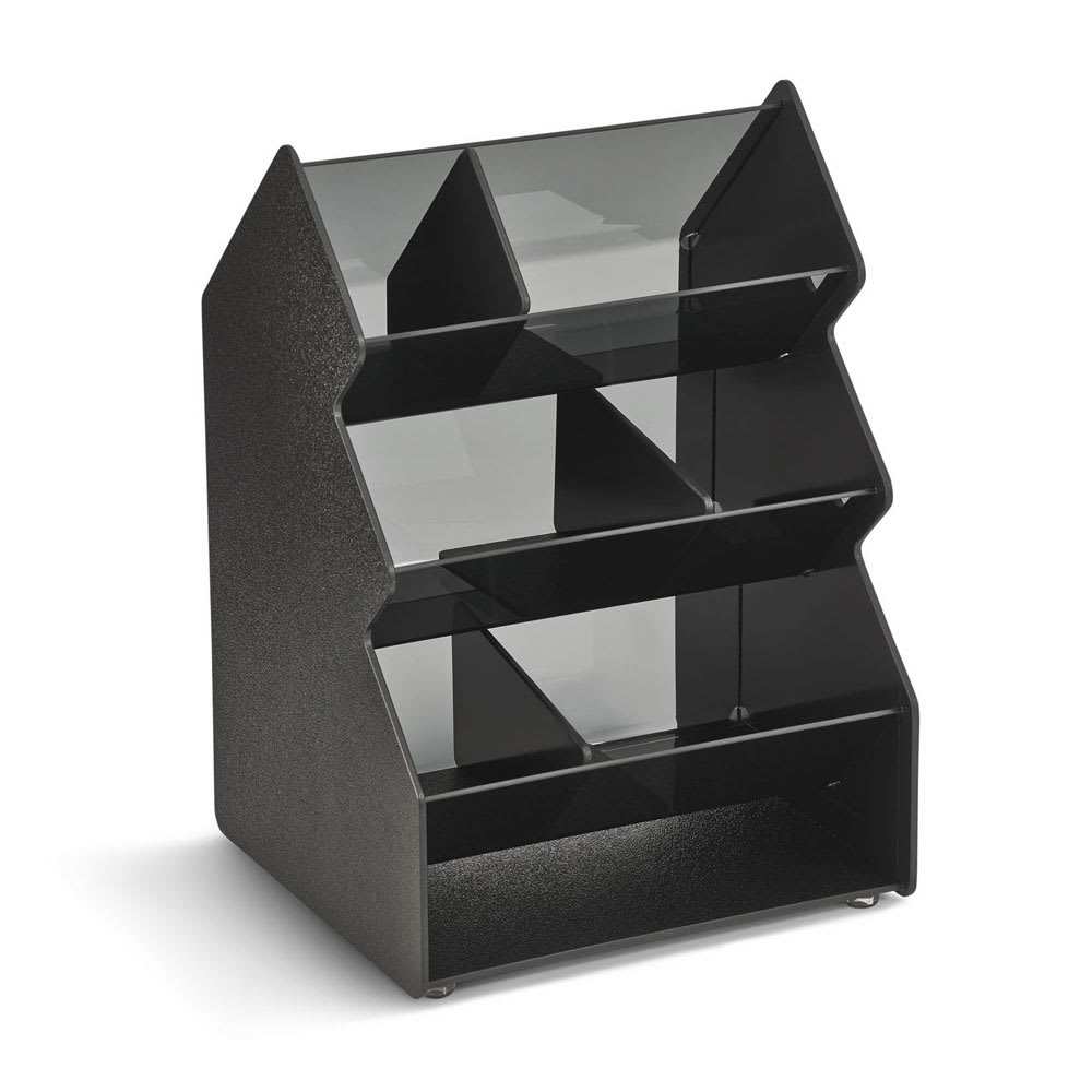Vollrath CTC-3X2V Condiment Organizer w/ (6) Bins - Black