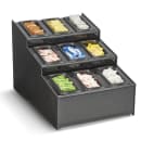 Vollrath CTCPAN9-9 Condiment Organizer w/ (9) Bins - Black thumbnail 2