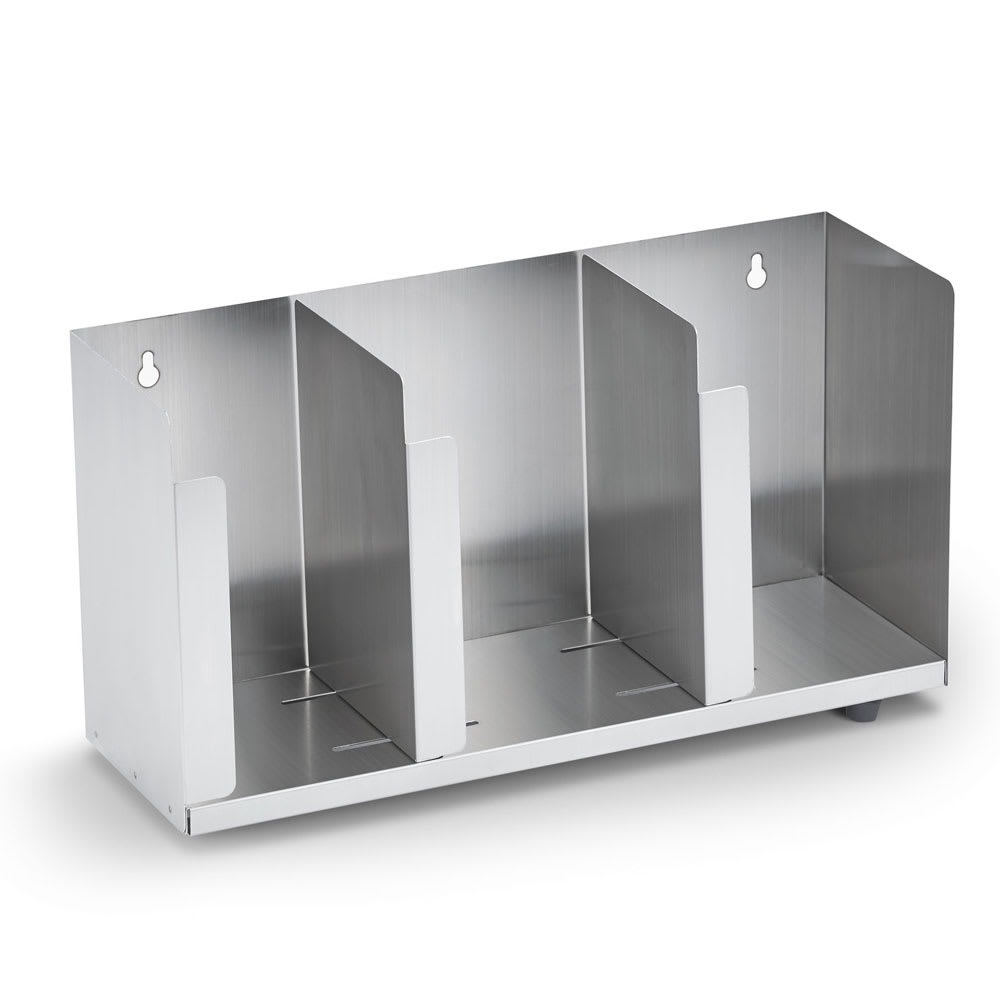 Vollrath CTL3 3 Section Lid Organizer - 12 1/2" x 5" x 8", Stainless