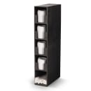 Vollrath CTL-4VS 5-Compartment Countertop Lid & Straw Organizer - Plastic, Black thumbnail 2