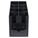 Vollrath CTNCLS-06 100 Napkin Dispenser w/ Cup, Lid, & Straw Organizer - 9" x 15 3/16", Plastic, Black thumbnail 2