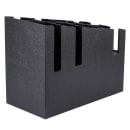 Vollrath CTNCLS-06 100 Napkin Dispenser w/ Cup, Lid, & Straw Organizer - 9" x 15 3/16", Plastic, Black thumbnail 3