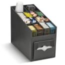 Vollrath CTNO-06 100 Napkin Dispenser w/ Adjustable Condiment Compartments - 9" x 15 3/16", Plastic, Black thumbnail 2