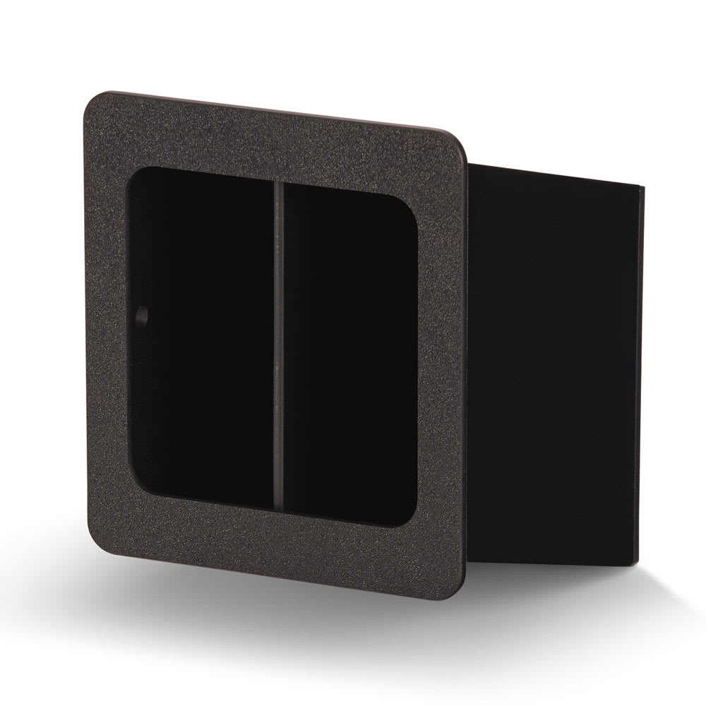 Vollrath FMS-3 2 Compartment Straw Holder - 6 1/2" x 7 1/2" x 7 1/4", Black