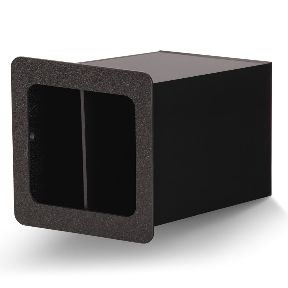 Vollrath FMS-4 2 Compartment Straw Holder - 6 1/2" x 13" x 7 1/4", Black