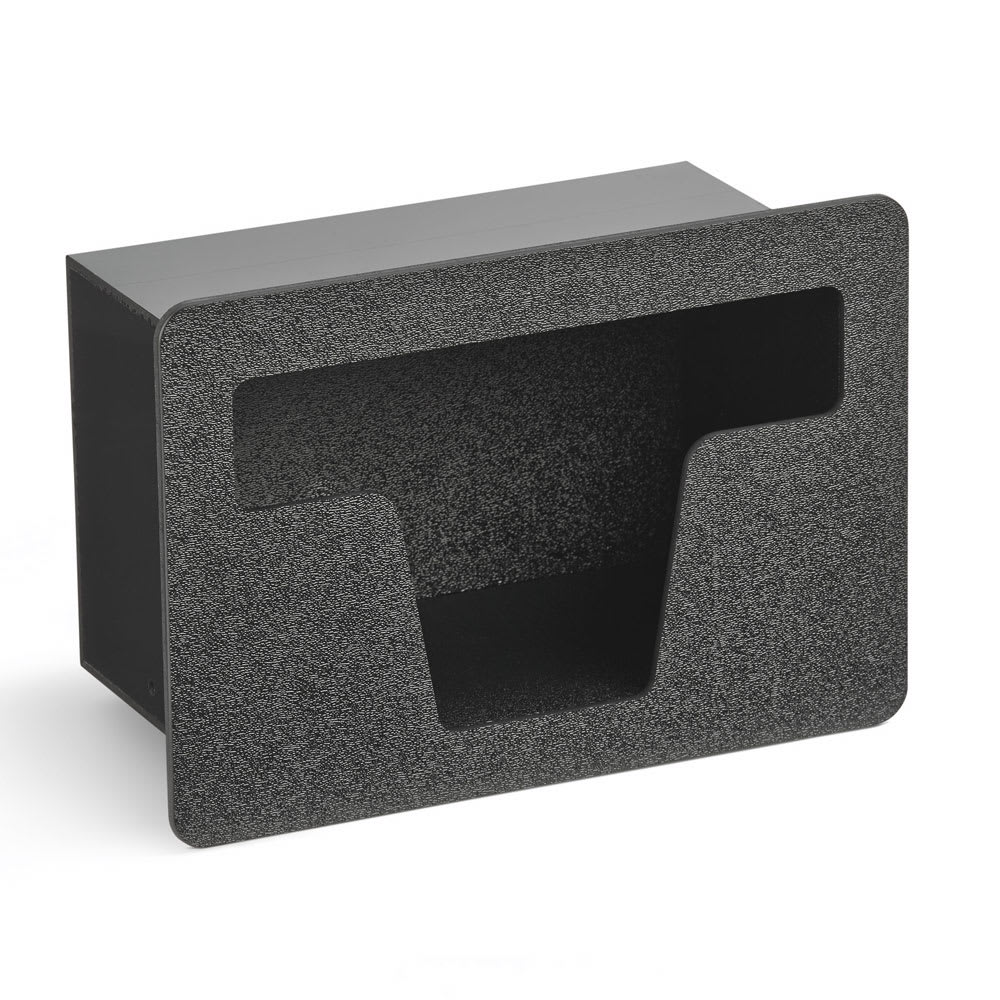 Vollrath FMS-6 1 Compartment Straw Holder - 10 9/16" x 4 13/16" x 7 5/16", Black