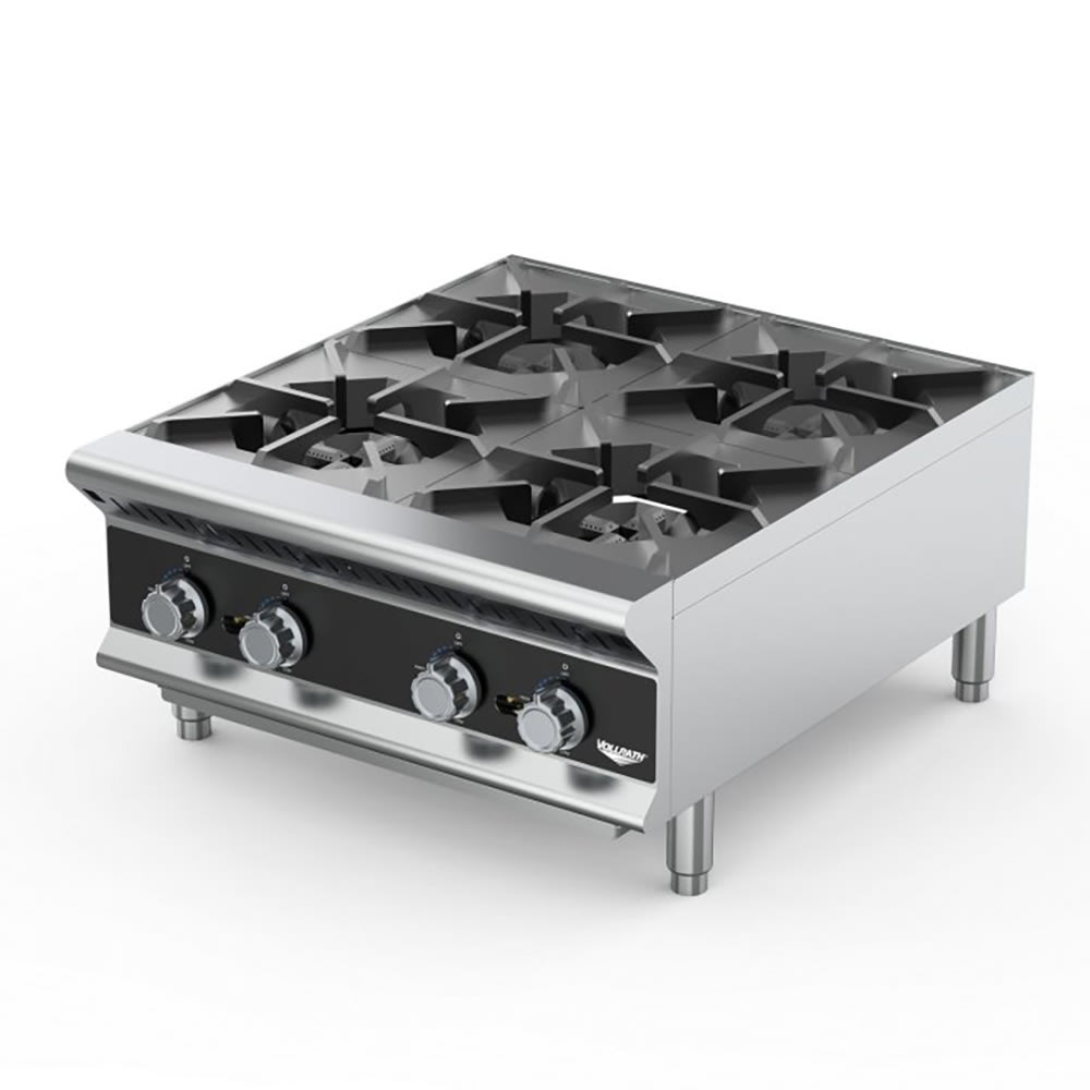 Vollrath HPG4-24 24" Countertop Manual Gas Commercial Hotplate - Convertible