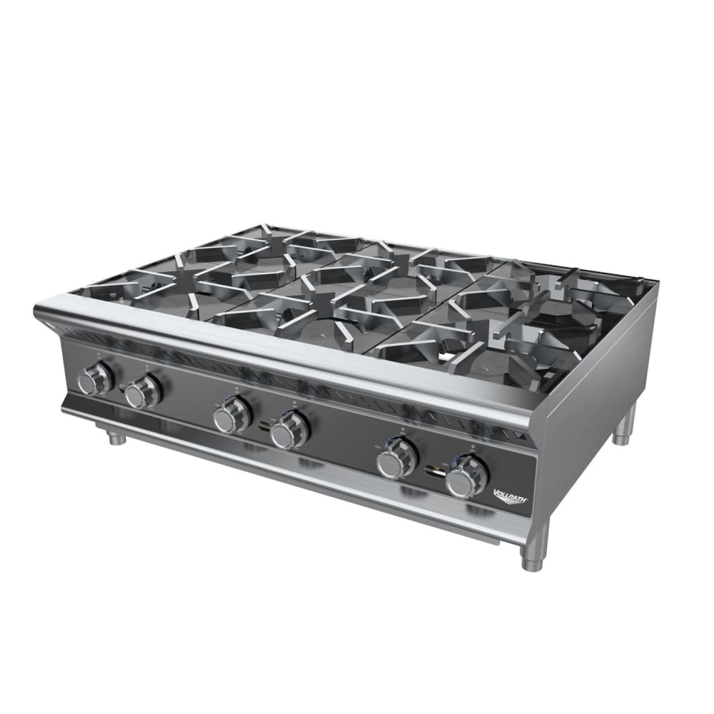 Vollrath HPG6-36 36" Countertop Manual Gas Commercial Hotplate - Convertible