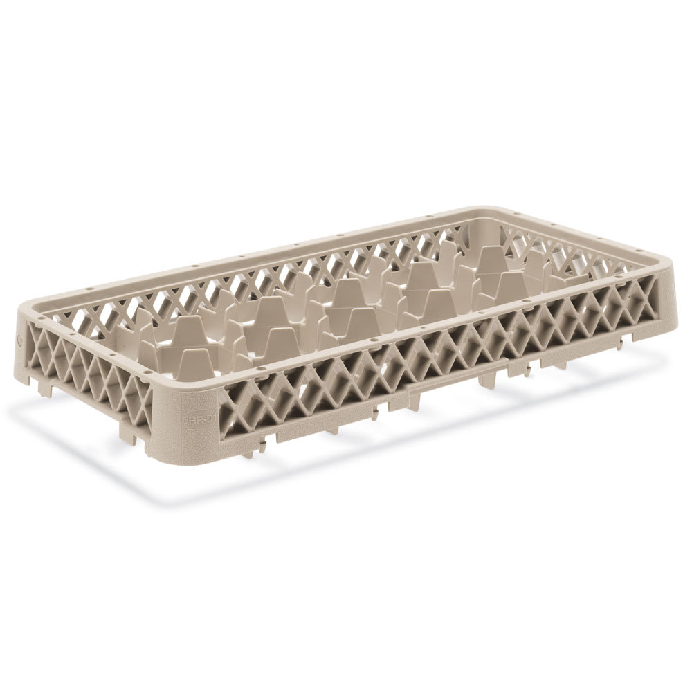 Vollrath HR1D1A Dishwasher Rack - Half-Size, 17 Compartment, (1)Open, (1)Compartment Extender, Beige