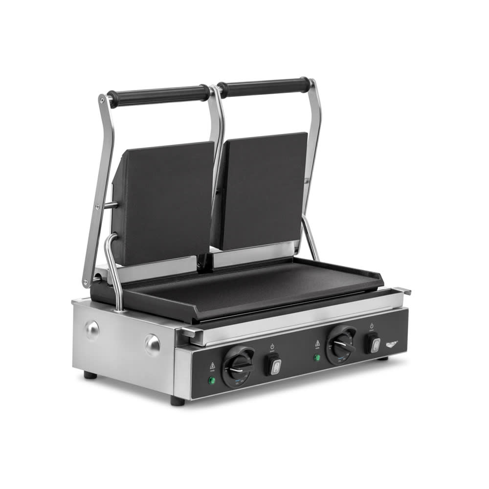Vollrath PSG4-DF208240 Double Commercial Panini Press w/ Cast Iron Smooth Plates, 208-240v