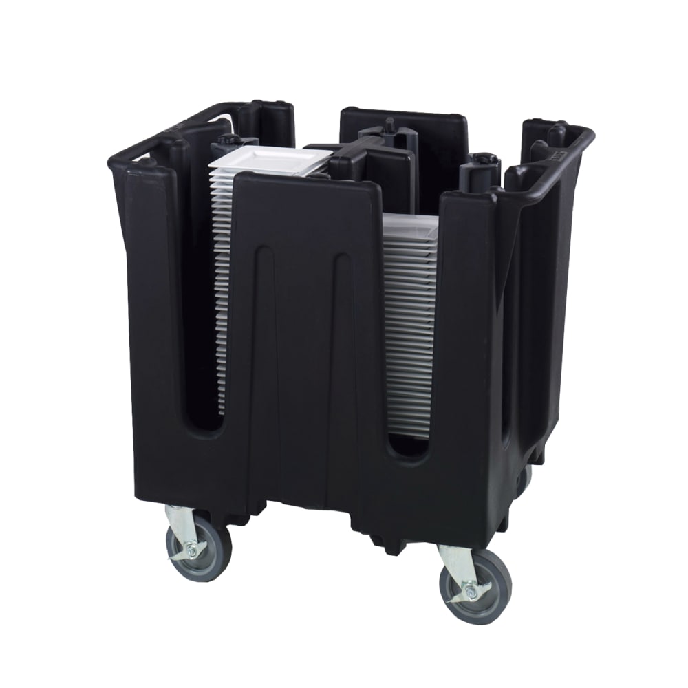 Vollrath SAC-2-06 32 3/4" Mobile Dish Caddy w/ (4) Columns - Plastic, Black