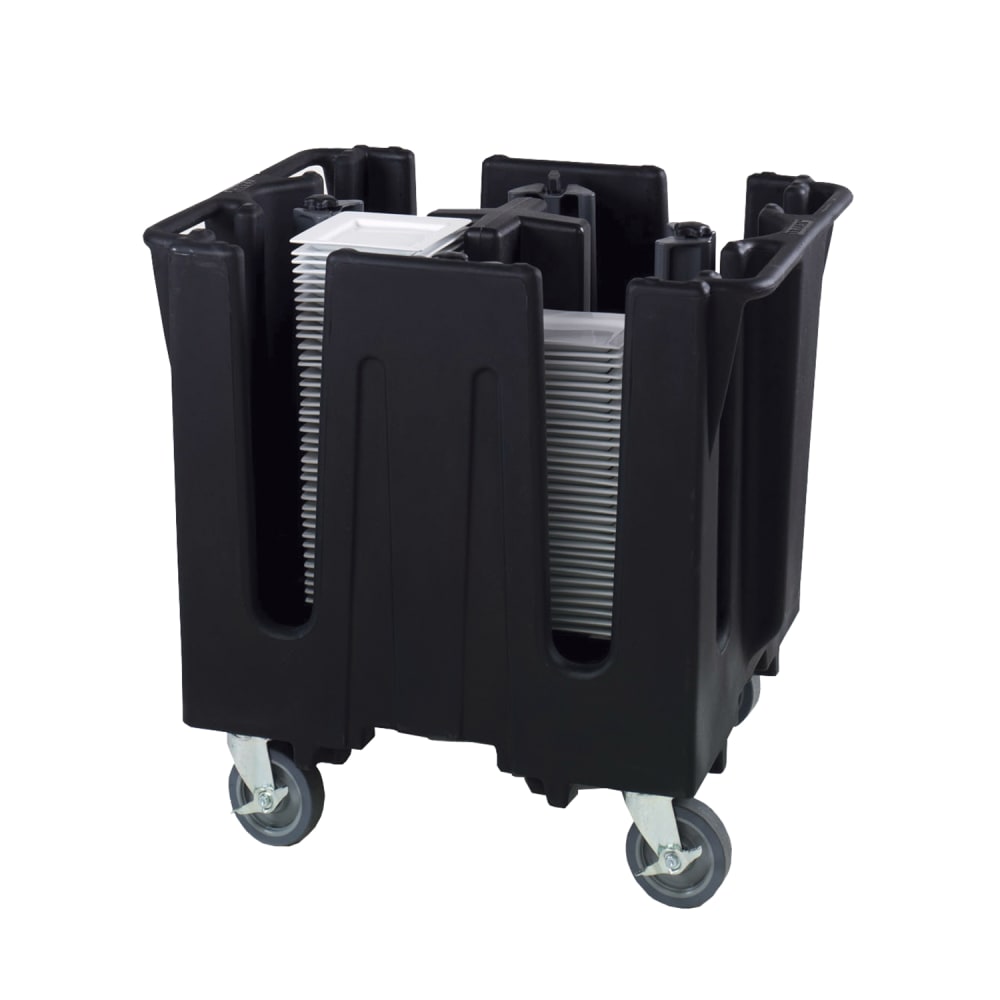Vollrath SAC-4A-06 32 3/4" Mobile Dish Caddy w/ (4) Columns - Plastic, Black