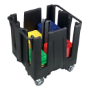 Vollrath SAC-SQ1-06 32 3/4" Mobile Dish Caddy for Square Dishes w/ (4) Columns - Plastic, Black thumbnail 2