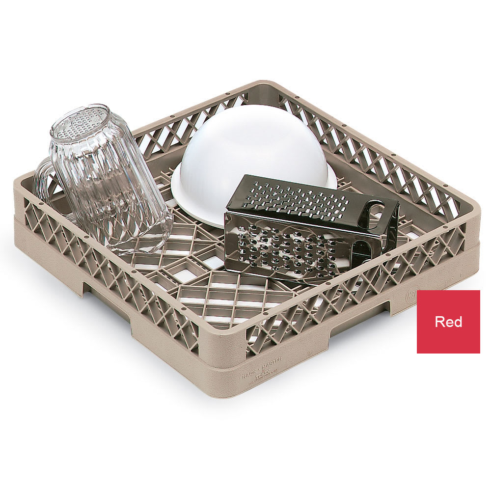 Vollrath TR1 Full-Size Dishwasher Rack - Open Bottom and Sidewall, Red
