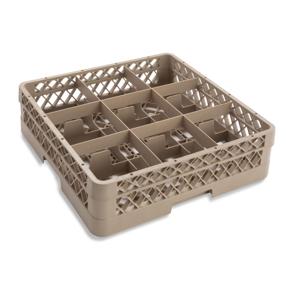 Vollrath TR10F Traex® Glass Rack w/ (9) Compartments - (1) Extender, Beige