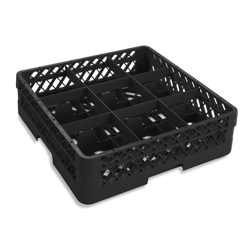 Vollrath TR10F Rack-Master Glass Rack w/ (9) Compartments - (1) Extender, Black
