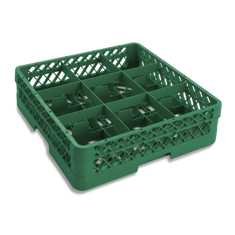 Vollrath TR10F Rack-Master Glass Rack w/ (9) Compartments - (1) Extender, Green