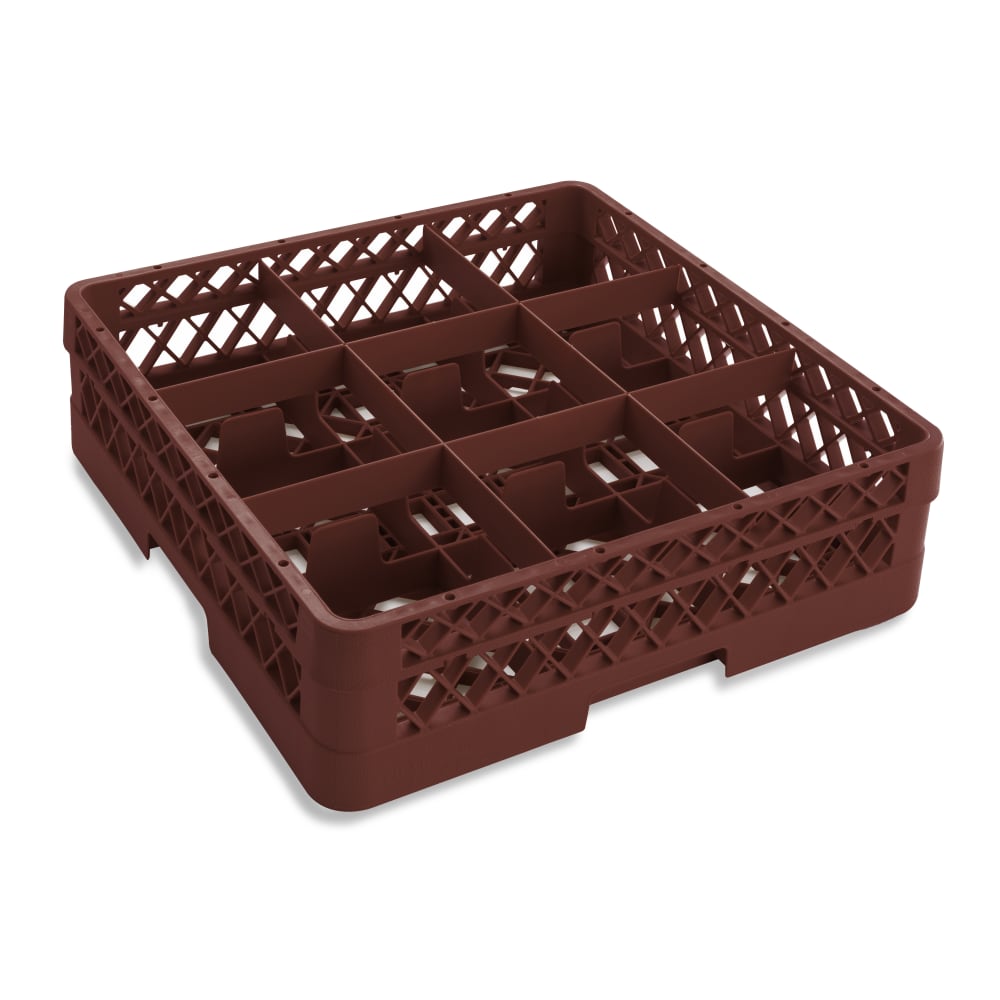 Vollrath TR10F Rack-Master Glass Rack w/ (9) Compartments - (1) Extender, Burgundy