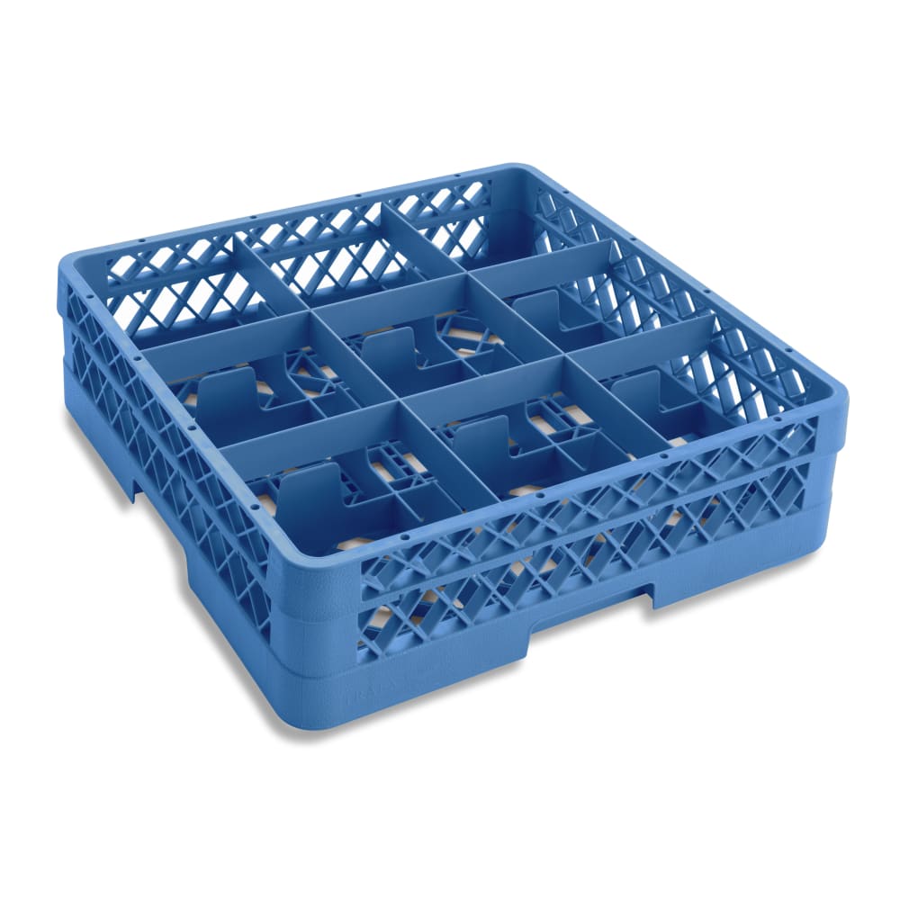 Vollrath TR10F Rack-Master Glass Rack w/ (9) Compartments - (1) Extender, Royal Blue