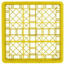 Vollrath TR10FFF Rack-Master Glass Rack w/ (9) Compartments - (3) Extenders, Yellow thumbnail 2
