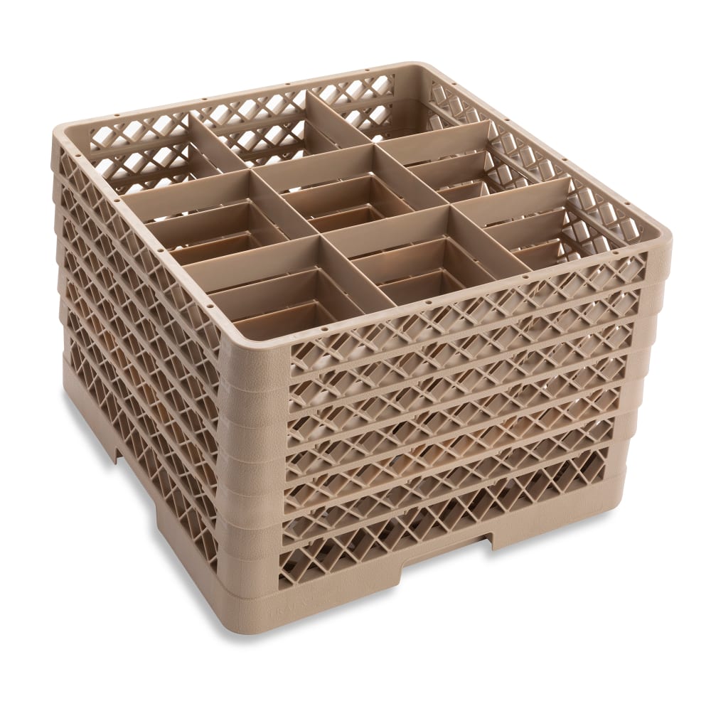 Vollrath TR10FFFFFF Traex® Glass Rack w/ (9) Compartments - (6) Extenders, Beige
