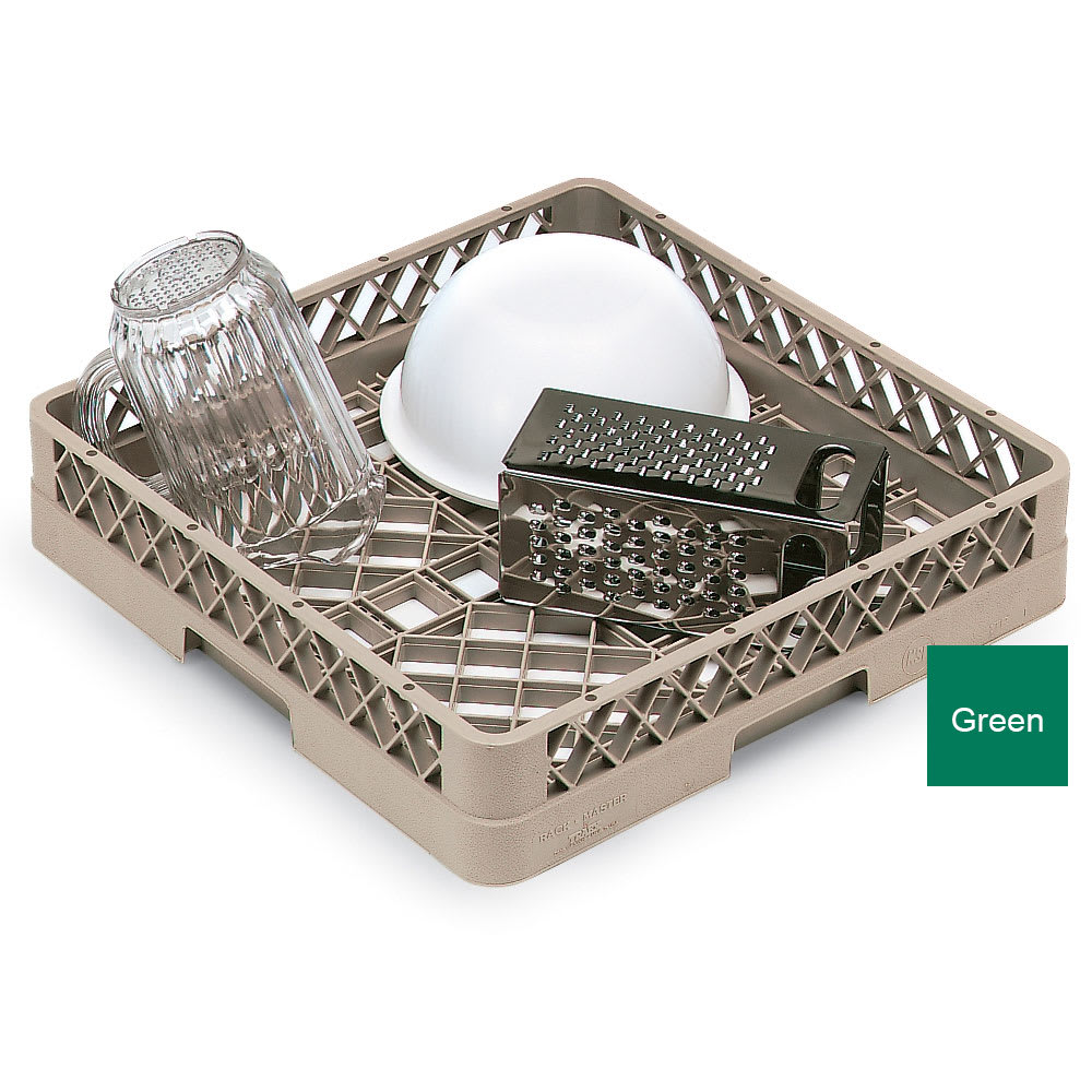 Vollrath TR1 Full-Size Dishwasher Rack - Open Bottom and Sidewall, Green