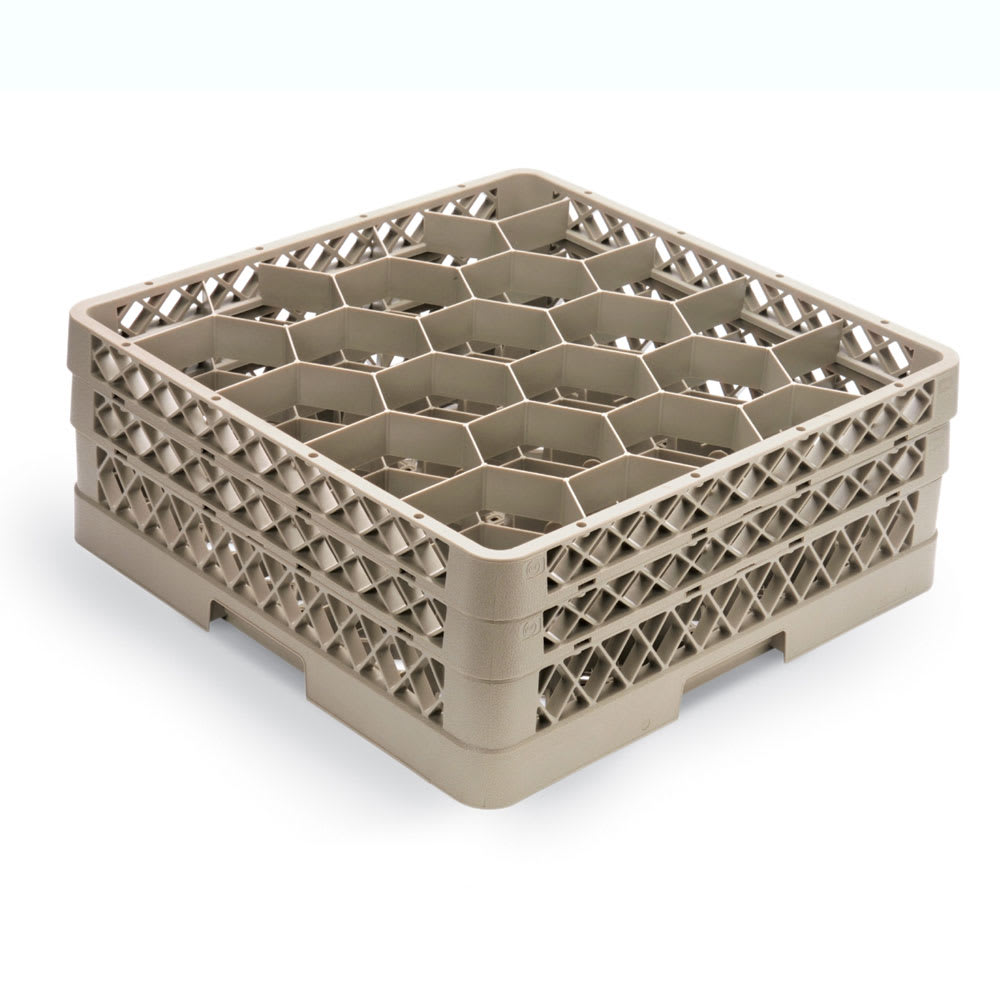 Vollrath TR11A Traex® Full Size Rack Max® Glass Rack w/ (20) Compartments - (1) Extender, Beige