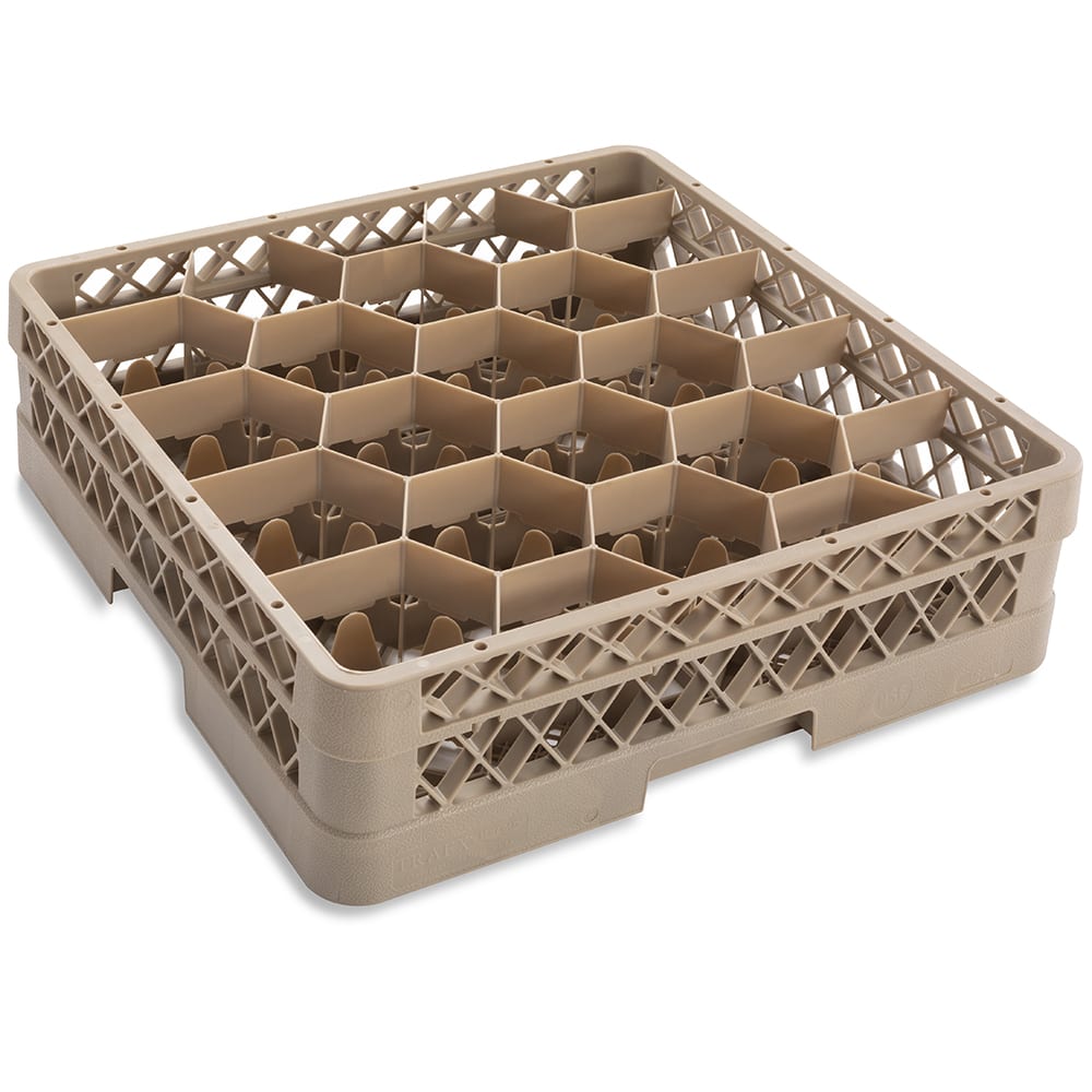 Vollrath TR11G Traex® Full Size Rack Max® Glass Rack w/ (20) Compartments - (1) Extender, Beige