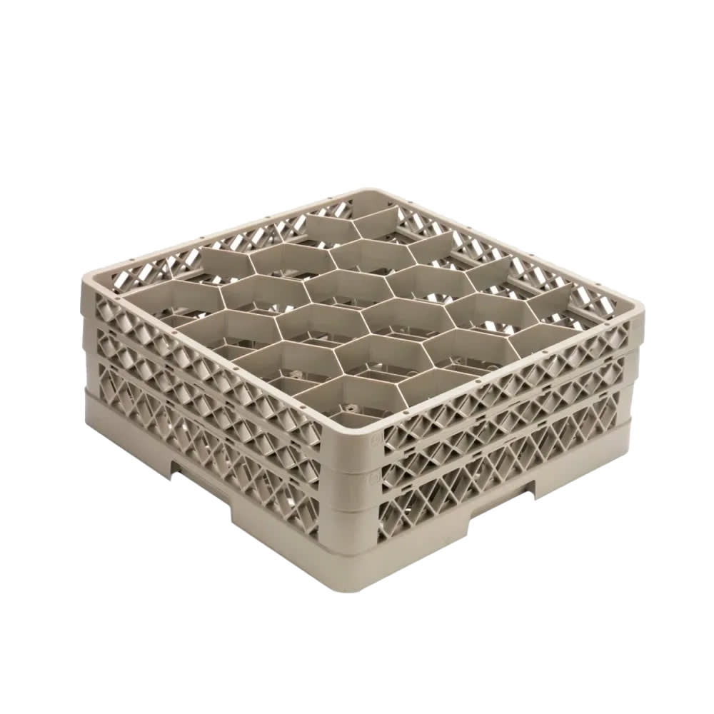 Vollrath TR11GA Traex® Full Size Rack Max® Glass Rack w/ (20) Compartments - (2) Extenders, Beige