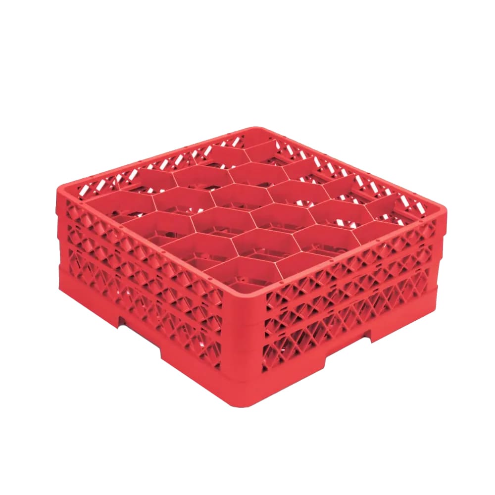 Vollrath TR11GA Rack Max Glass Rack w/ (20) Compartments - (2) Extenders, Red