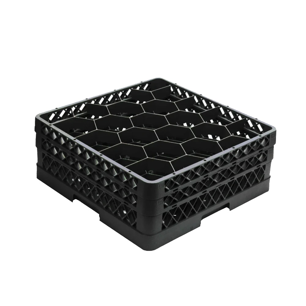 Vollrath TR11GA Rack Max Glass Rack w/ (20) Compartments - (2) Extenders, Black