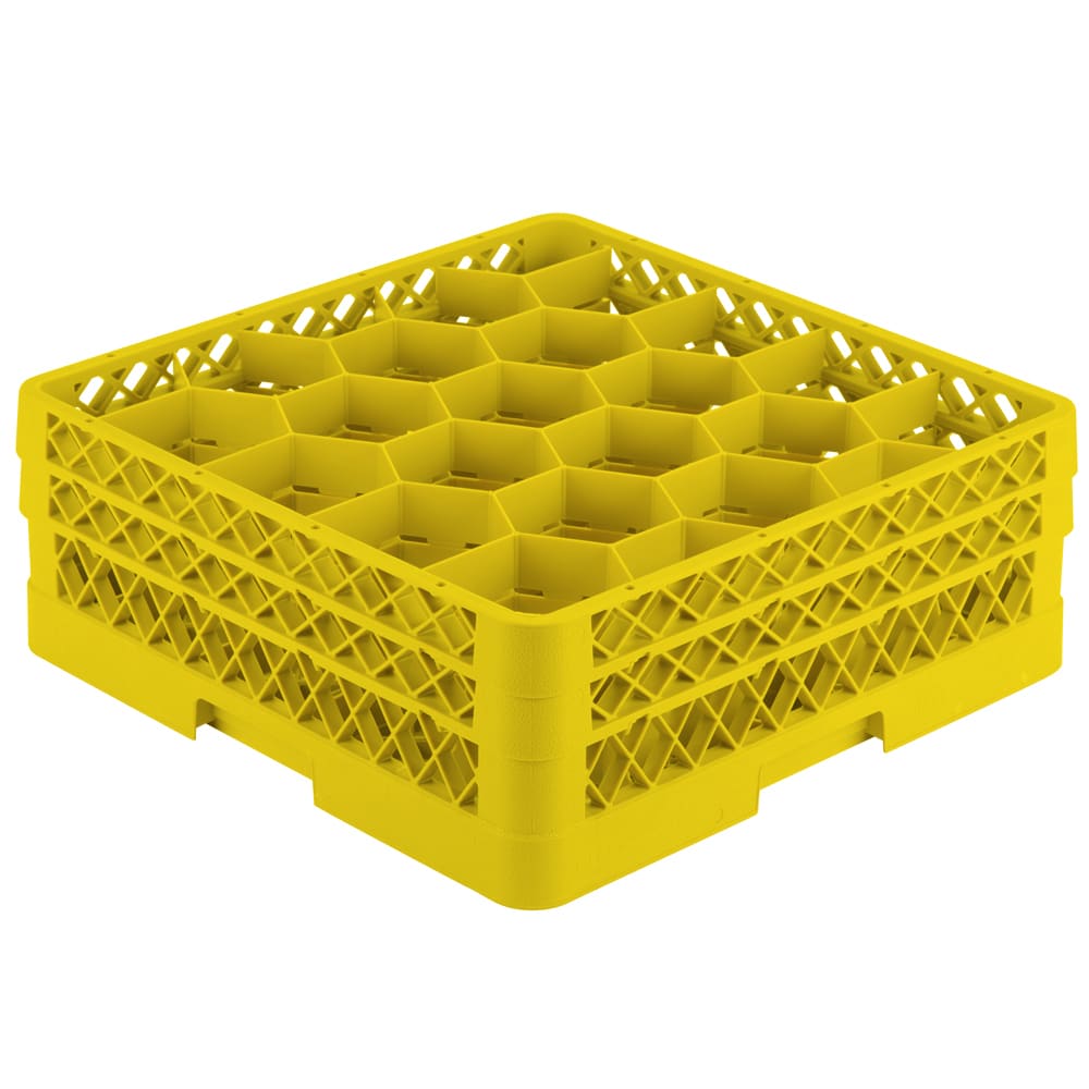 Vollrath TR11GG Rack Max Glass Rack w/ (20) Compartments - (2) Extenders, Yellow