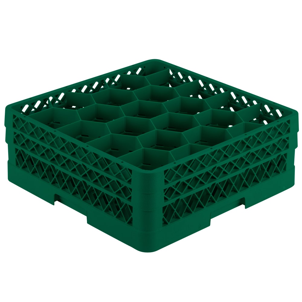 Vollrath TR11GG Rack Max Glass Rack w/ (20) Compartments - (2) Extenders, Green