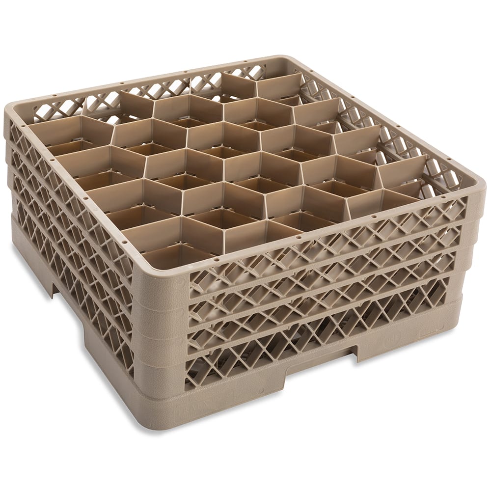 Vollrath TR11GGG Traex® Full Size Rack Max® Glass Rack w/ (20) Compartments - (3) Extenders, Beige