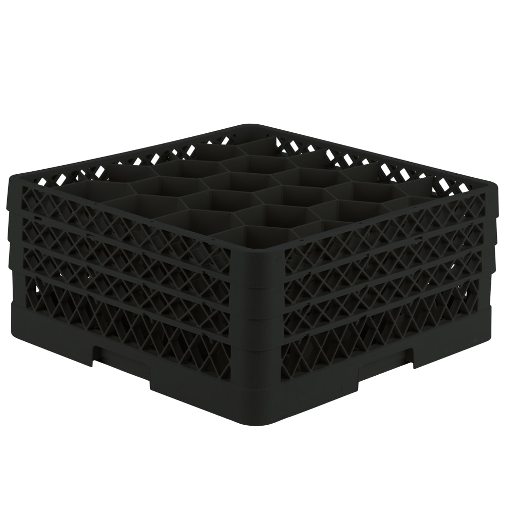 Vollrath TR11GGG Rack Max Glass Rack w/ (20) Compartments - (3) Extenders, Black