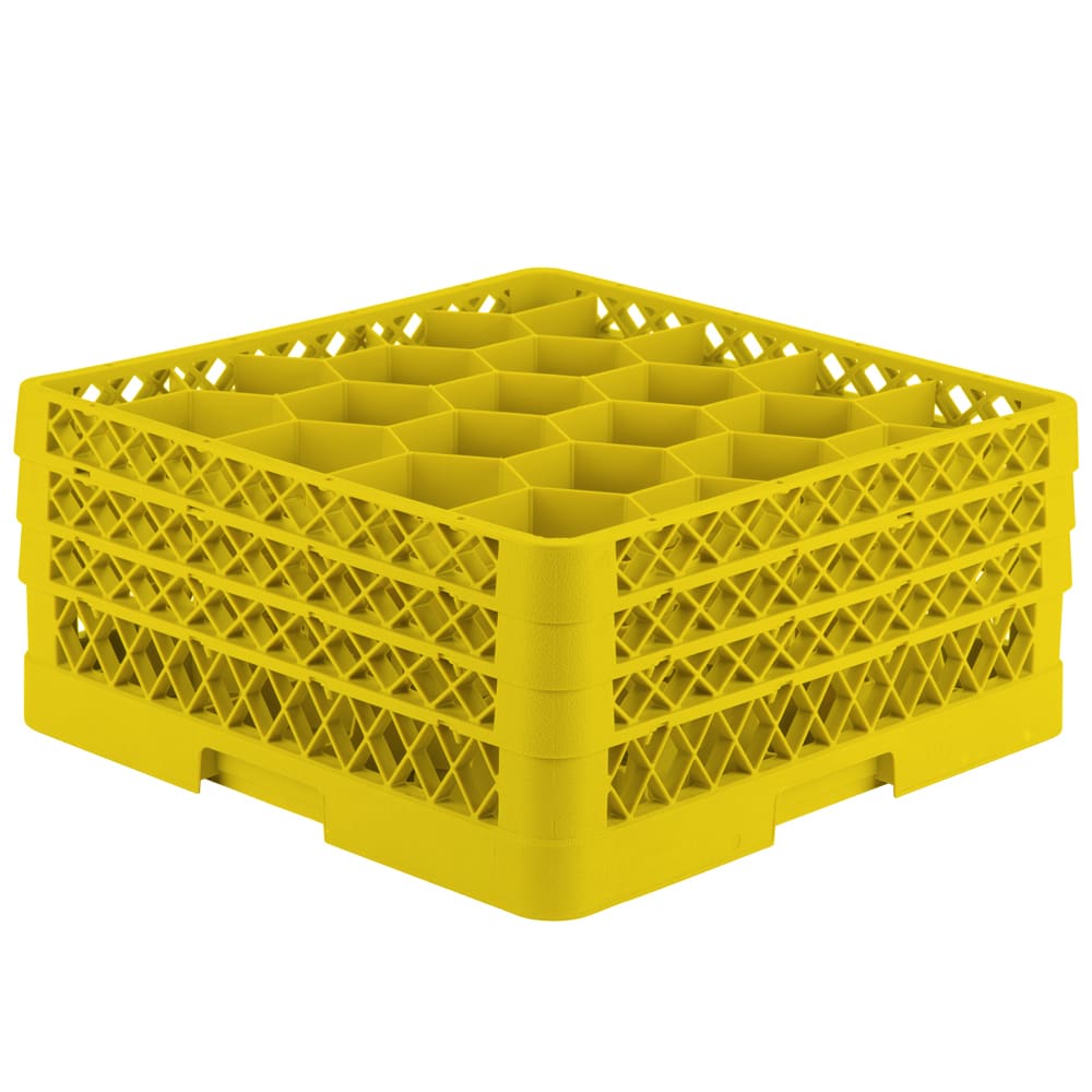 Vollrath TR11GGG Rack Max Glass Rack w/ (20) Compartments - (3) Extenders, Yellow