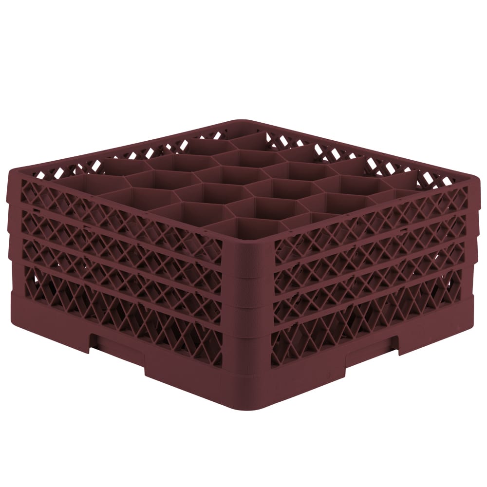 Vollrath TR11GGG Rack Max Glass Rack w/ (20) Compartments - (3) Extenders, Burgundy