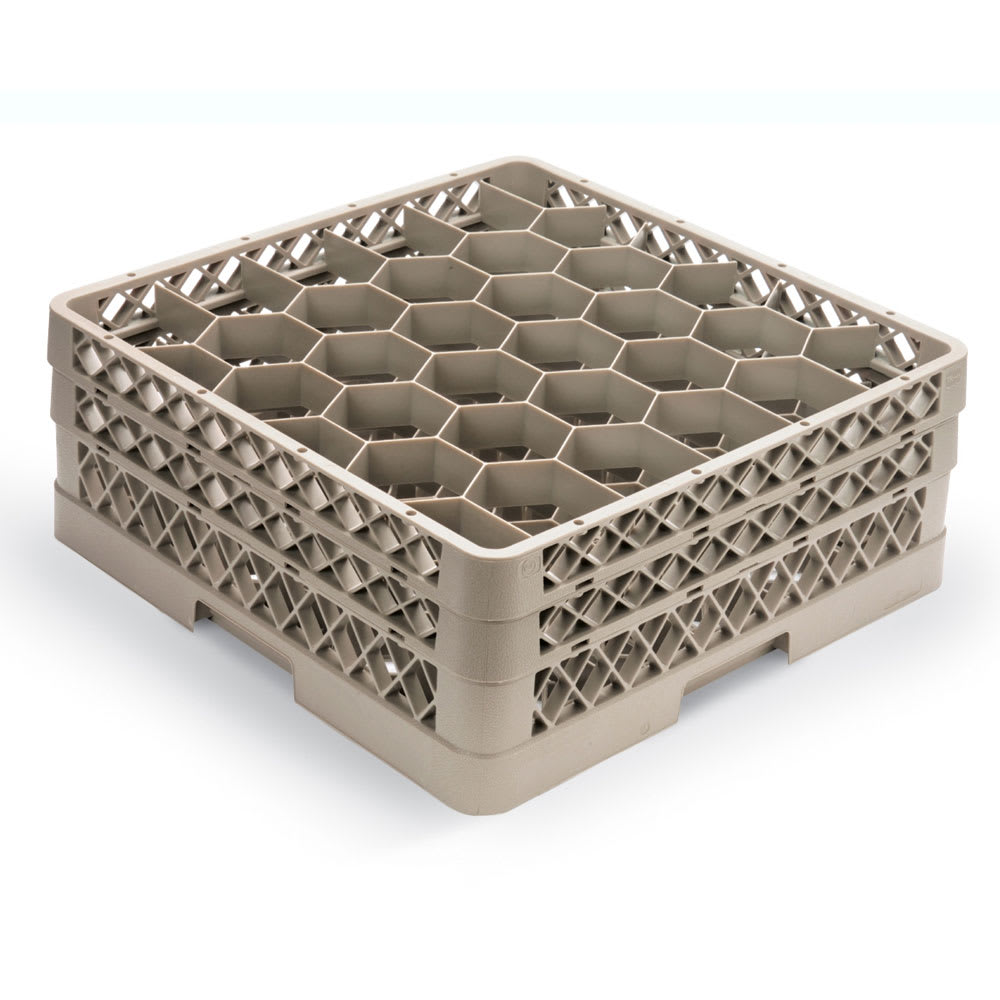 Vollrath TR12A Traex® Full Size Rack Max® Glass Rack w/ (30) Compartments - (1) Extender, Beige