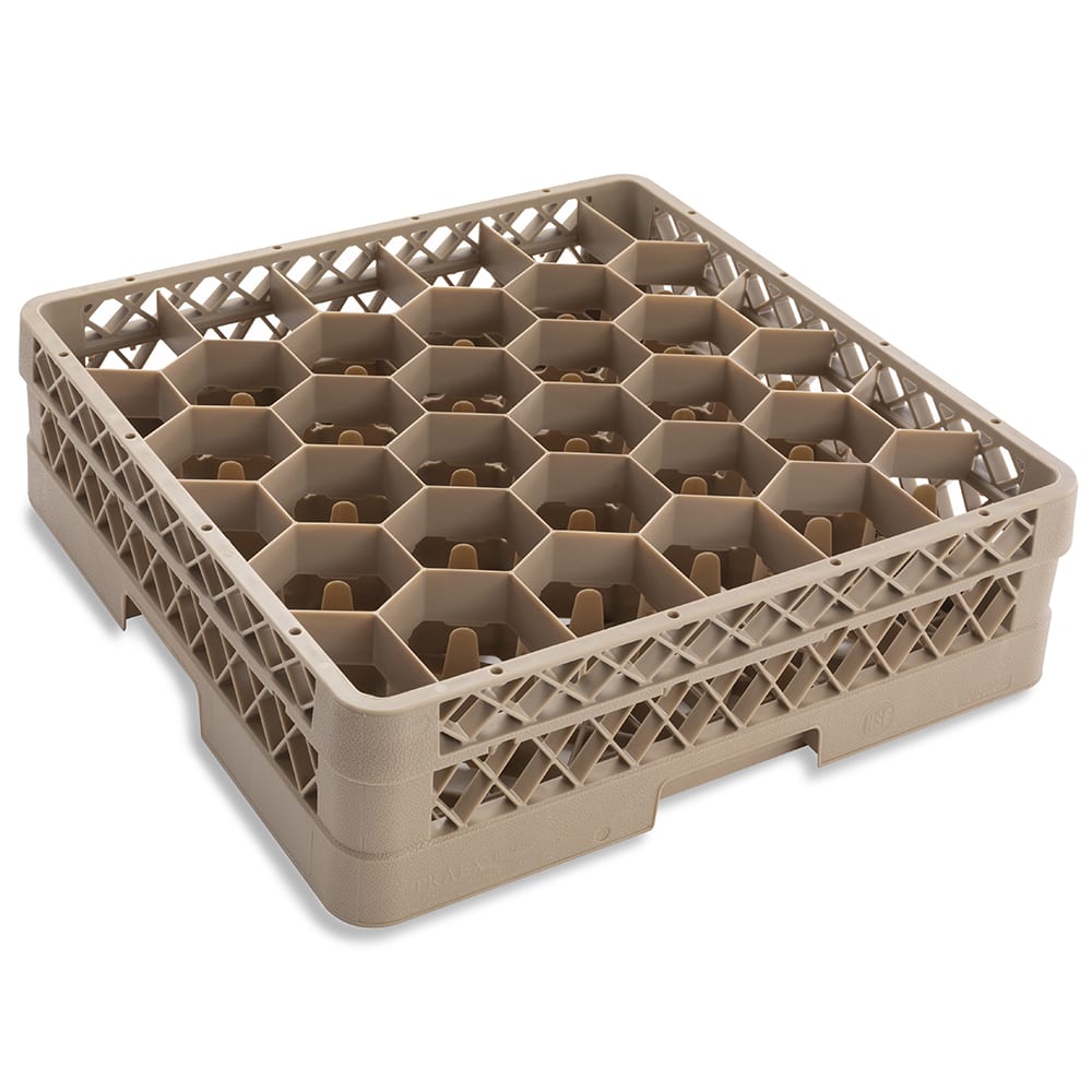 Vollrath TR12H Traex® Full Size Rack Max® Glass Rack w/ (30) Compartments - (1) Extender, Beige