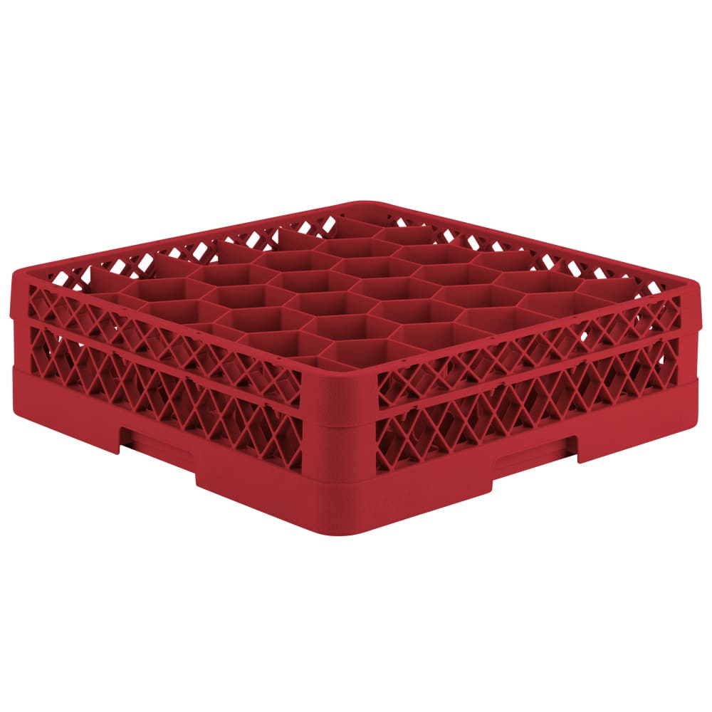 Vollrath TR12H Rack Max Glass Rack w/ (30) Compartments - (1) Extender, Red