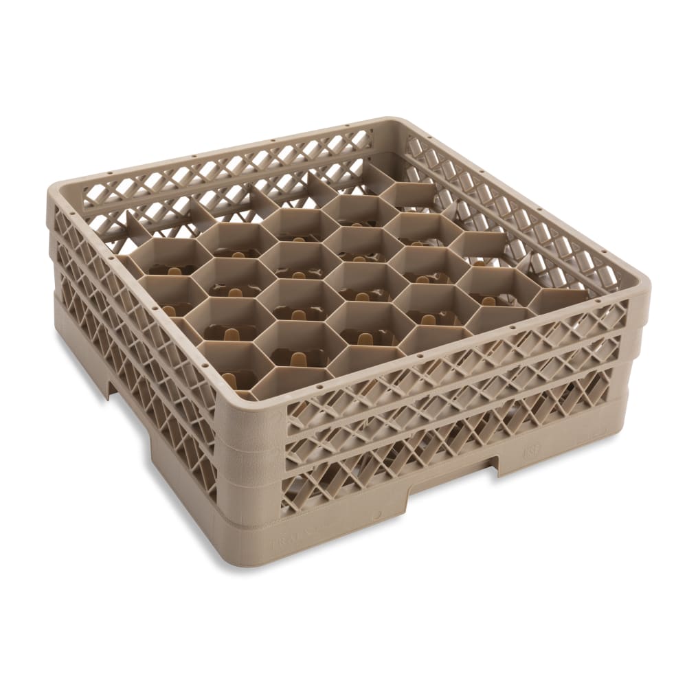 Vollrath TR12HA Traex® Full Size Rack Max® Glass Rack w/ (30) Compartments - (2) Extenders, Beige