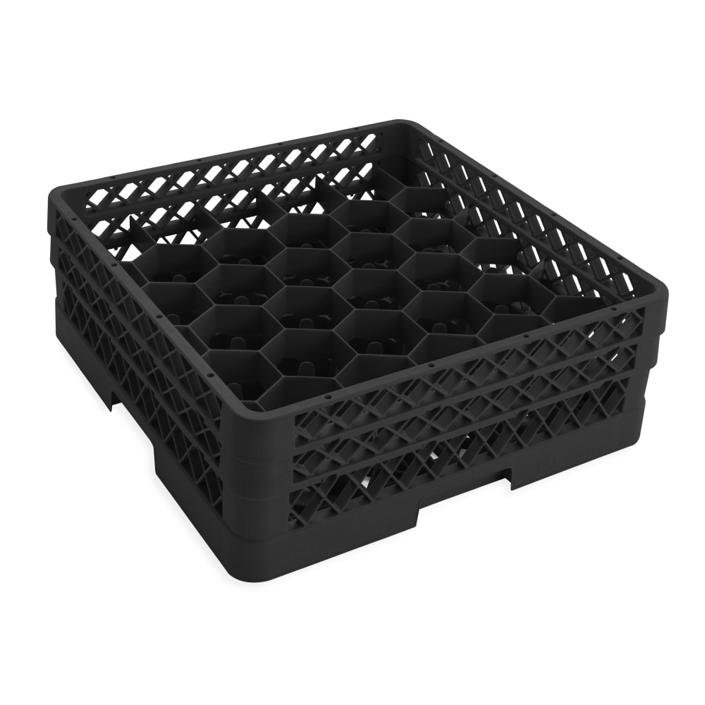 Vollrath TR12HA Rack Max Glass Rack w/ (30) Compartments - (2) Extenders, Black