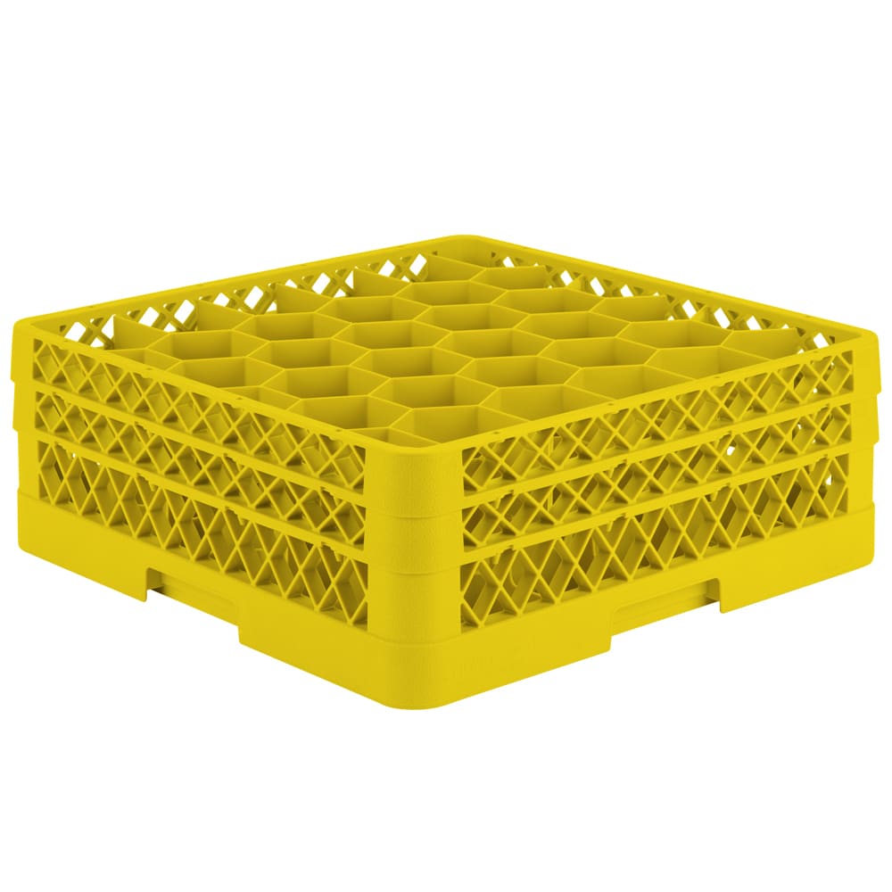 Vollrath TR12HH Rack Max Glass Rack w/ (30) Compartments - (2) Extenders, Yellow