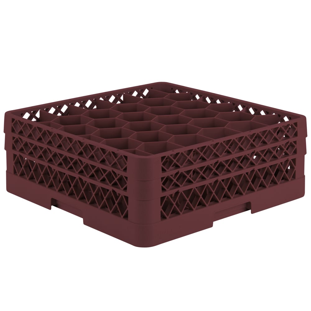 Vollrath TR12HH Rack Max Glass Rack w/ (30) Compartments - (2) Extenders, Burgundy